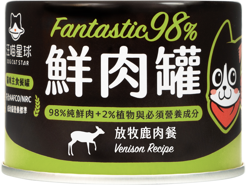 汪喵星球 貓用 FANTASTIC 98% 鮮肉無膠主食罐|80G&165G