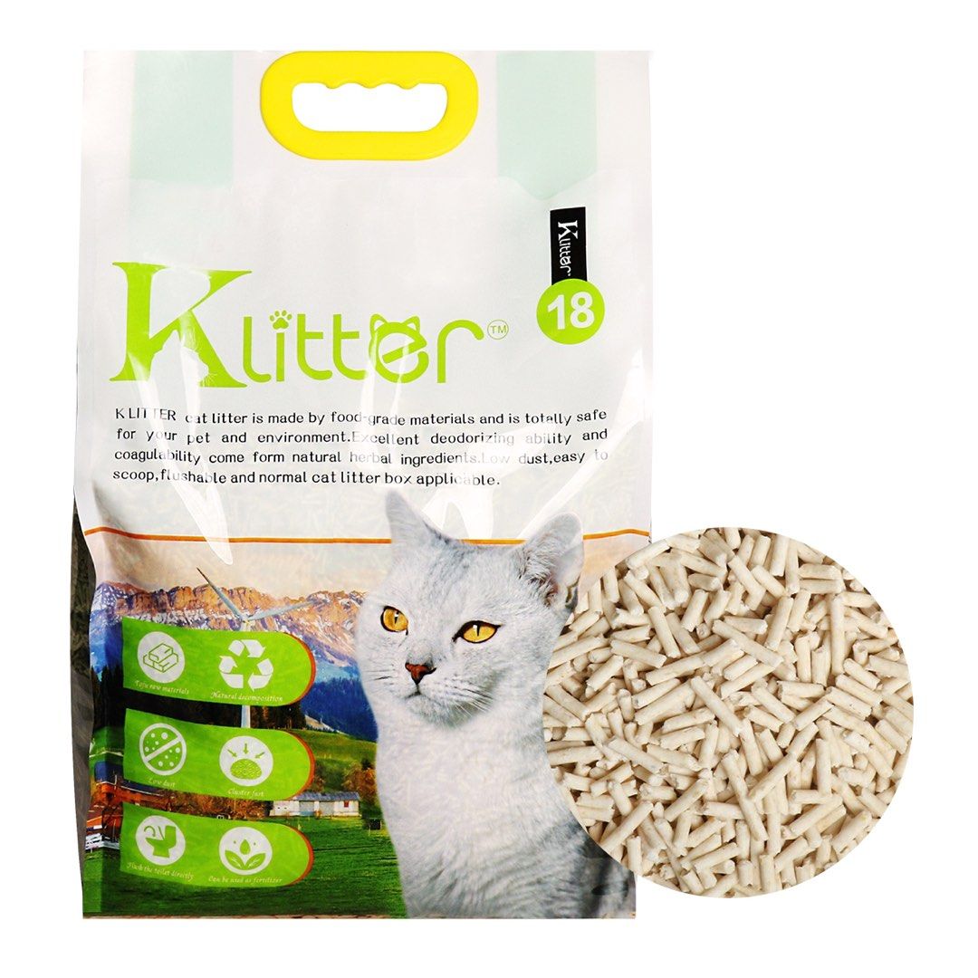 KLitter 天然豆腐貓砂 2mm (原味) 18L (新升級 - 添加小梳打顆粒)原裝行貨