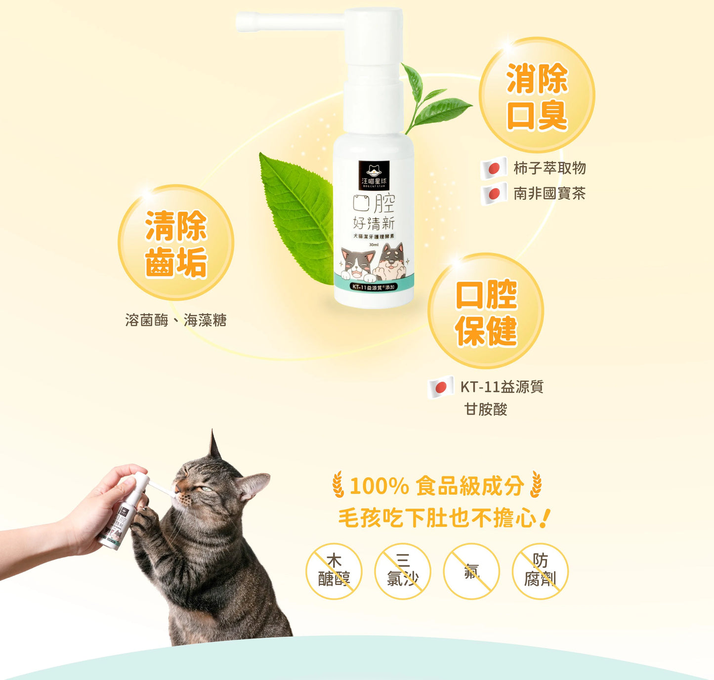汪喵潔牙護理酵素 (凝露噴劑型)