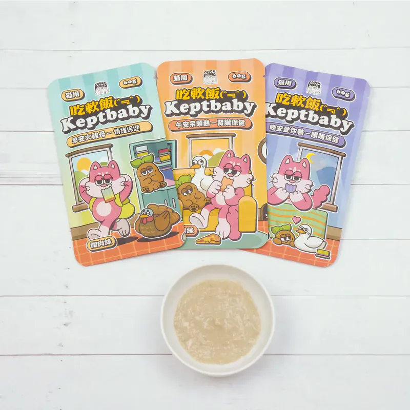 Couch Potato|Keptbaby cat food meal packs with shredded pork