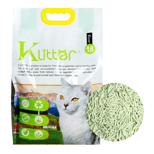 K-Litter 2.0mm 天然豆腐貓砂 18L｜綠茶