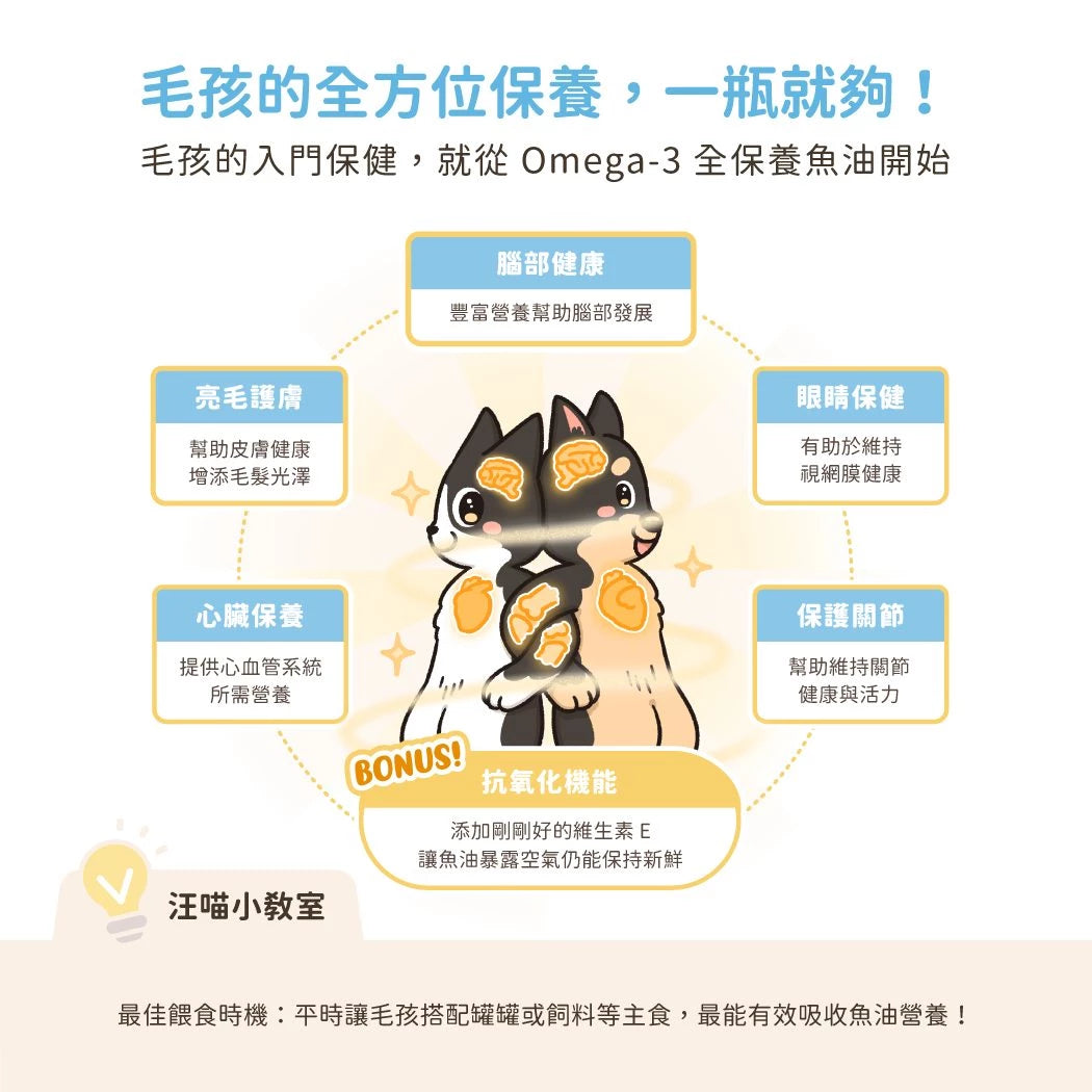 汪喵星球 Omega-3 全保養魚油（噴霧型）