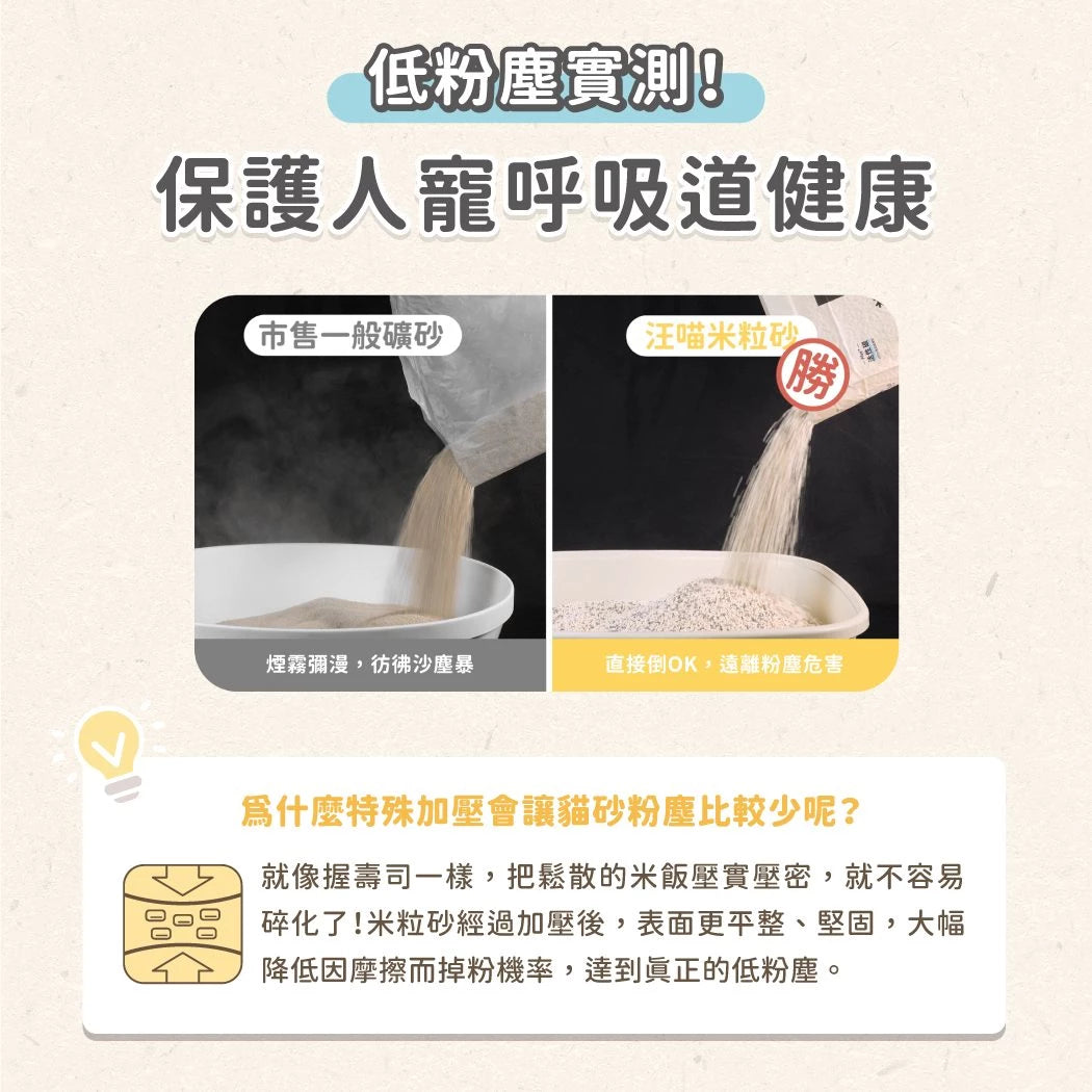 汪喵星球 益生菌消臭豆腐砂 原味(米粒型) 2.7kg
