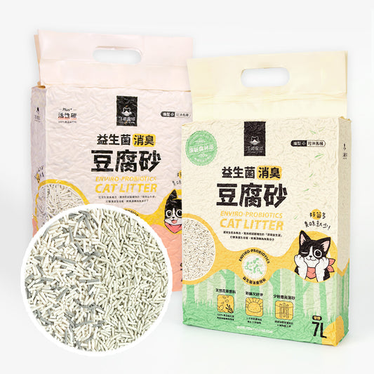 汪喵星球 益生菌消臭花草豆腐砂 (條型) 2.7kg